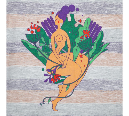 Футболка женская «Амазонка» двусторонняя, оранжевая с фиолетовым