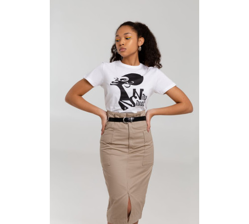 Футболка женская «Меламед. Nina Simone», белая