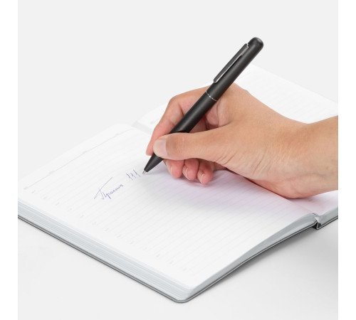 Ручка шариковая Scribo, матовая серая