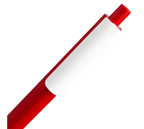 Ручка шариковая Pigra P03 Mat, красная с белым