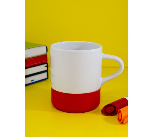 Кружка с силиконовой подставкой Protege, красная