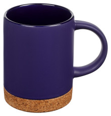 Кружка с пробковой подставкой Corky, синяя