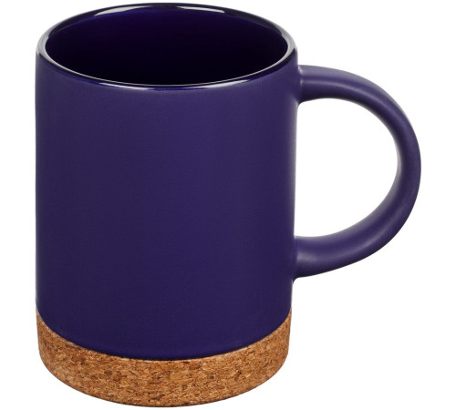 Кружка с пробковой подставкой Corky, синяя