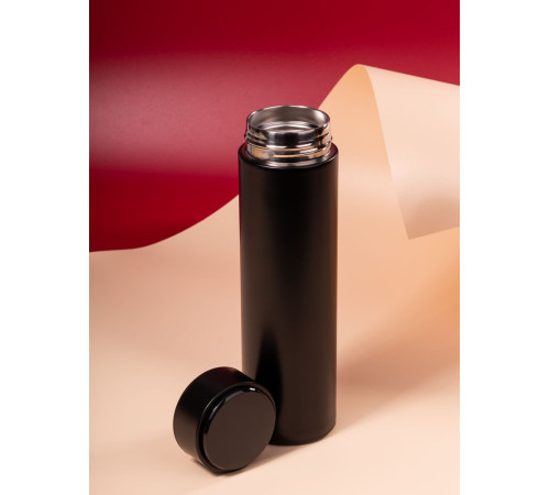Смарт-бутылка с заменяемой батарейкой Long Therm, черная