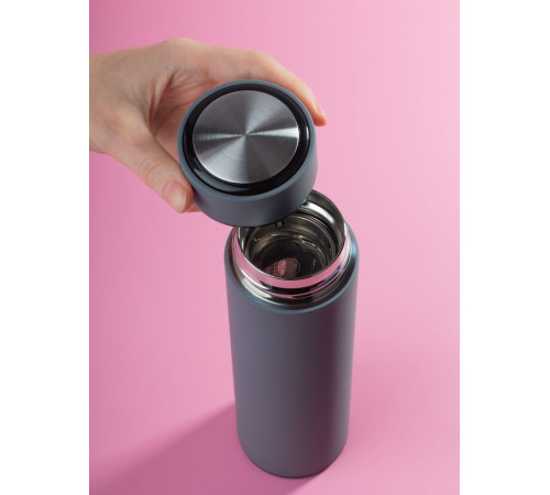 Термос с ситечком Percola, серый