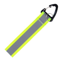 Светоотражающий брелок Flashline, серый с зеленым