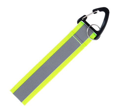 Светоотражающий брелок Flashline, серый с зеленым