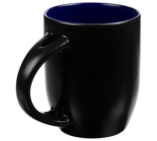 Кружка-хамелеон Melty с ложкой, черная с синим