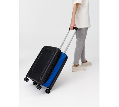 Чемодан Platta, черный с синим