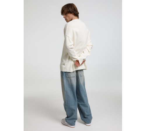 Джемпер оверсайз унисекс Stated в сумке, белый (молочный)