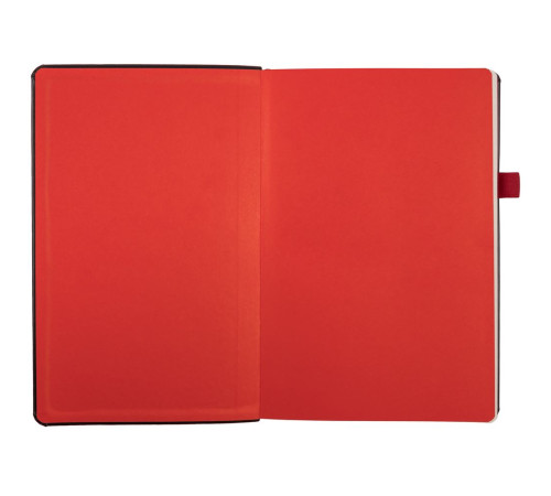 Ежедневник Ton, недатированный, черный с красным