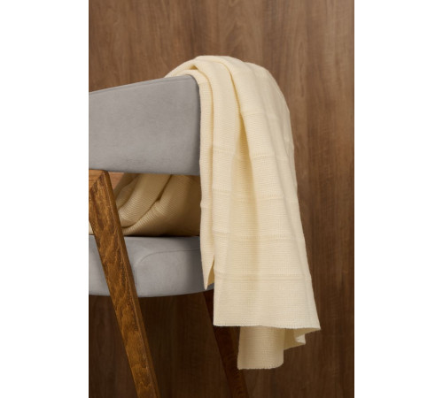 Плед Nessona Alpaca, белый (ванильный)