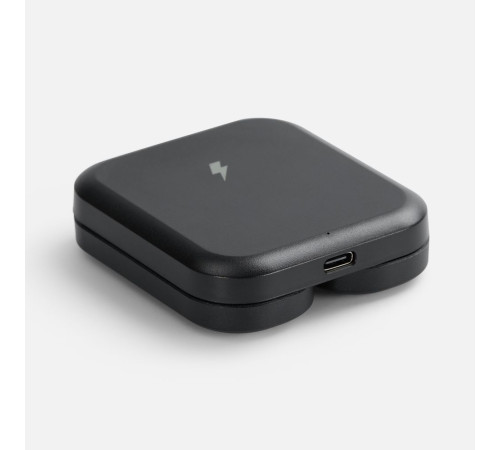 Складная станция беспроводной зарядки Trilogic, черная