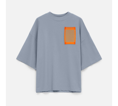 Футболка оверсайз унисекс T9, серая