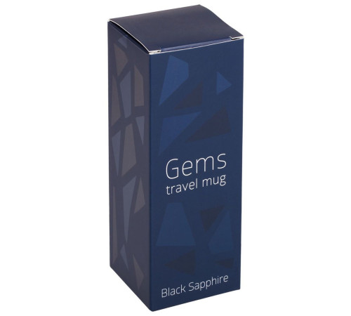 Термостакан Gems Black Sapphire, черный сапфир (синий)