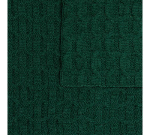 Плед Braidera, темно-зеленый (хвойный)