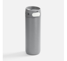 Термостакан X1 с цветной кнопкой, серый с белым