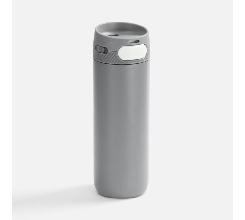 Термостакан X1 с цветной кнопкой, серый с белым