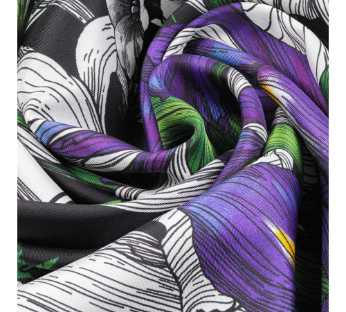 Платок шелковый Delicate, ирисы