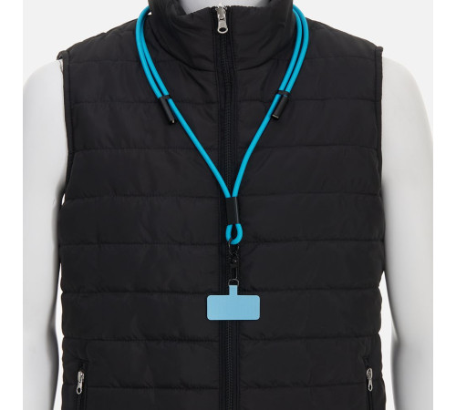 Кабель-ланьярд energyFlex Power Delivery 60 Вт, голубой