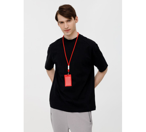 Шнурок для бейджа Tube Metal, красный