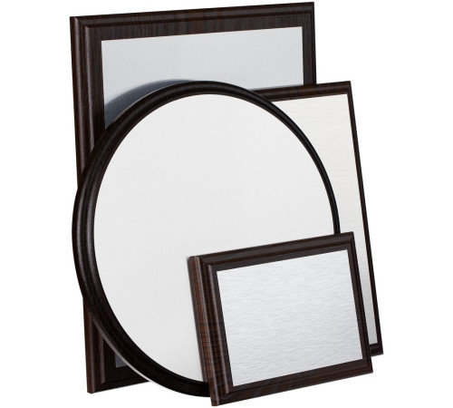 Плакетка Plaque XL, венге с серебристой пластиной