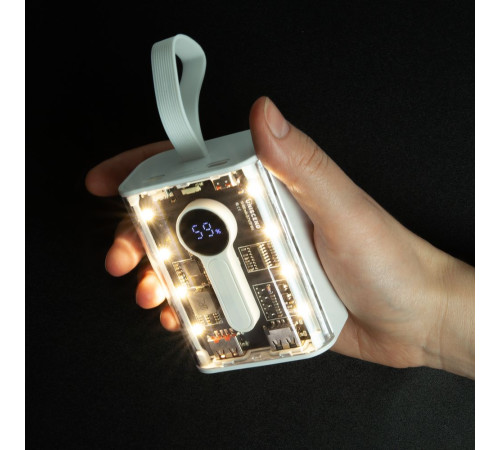 Аккумулятор с быстрой зарядкой Trellis Quick 10000 мАч, белый