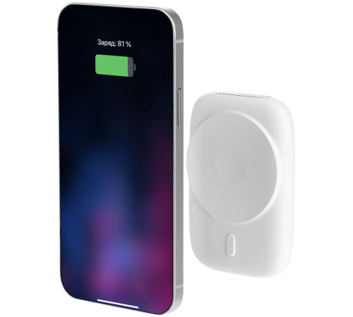 Универсальный магнитный аккумулятор Feel Motion, 5000 мАч, белый