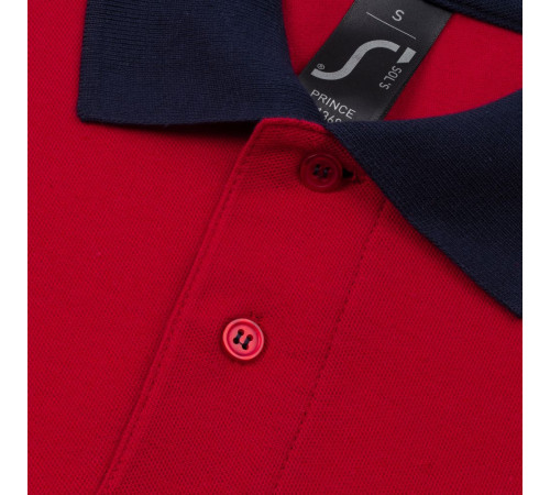 Рубашка поло Prince 190, красная с темно-синим