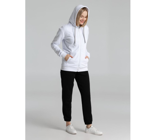 Толстовка на молнии с капюшоном Unit Siverga Heavy, белая