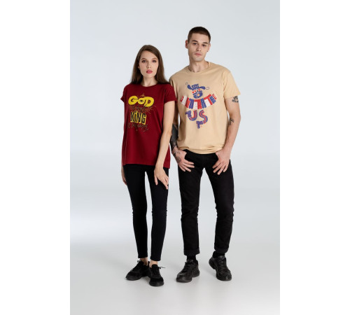 Футболка A God is High, гранатово-красная