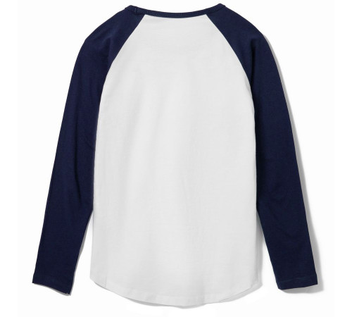 Футболка женская с длинным рукавом Milky Lsl, белая с темно-синим