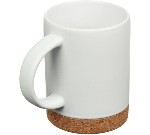 Кружка с пробковой подставкой Corky, белая
