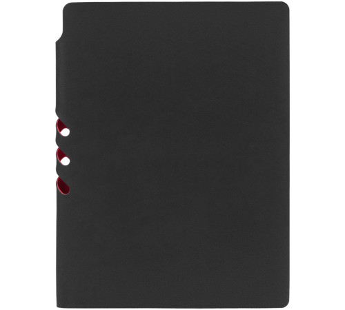 Ежедневник Flexpen Black, недатированный, черный с красным