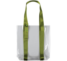 Шопер Clear Fest, прозрачный с зелеными ручками