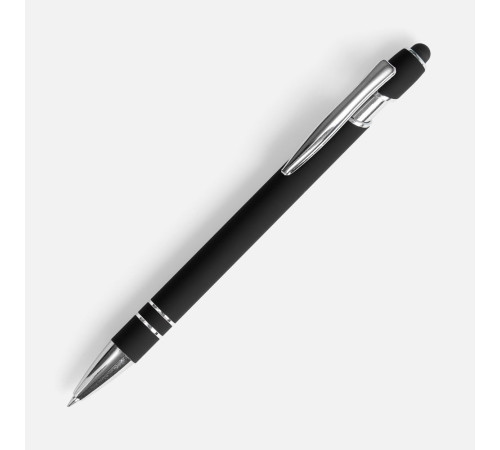 Ручка шариковая Pointer Soft Touch со стилусом, черная