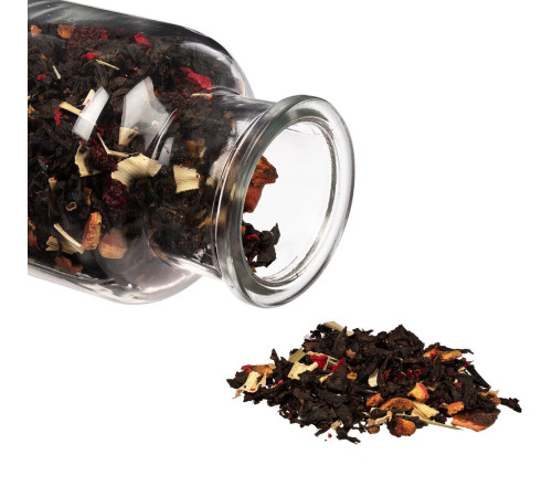 Чай «Сокочай», мини, черный с соком ананаса, с кусочками ананаса, вишней, лемонграссом, цветками и коркой граната