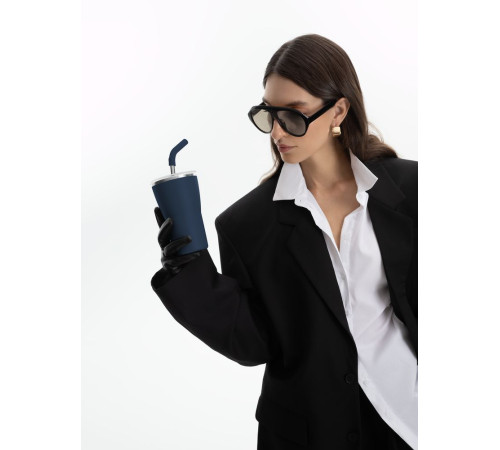 Термостакан Sapporo без логотипа, темно-синий