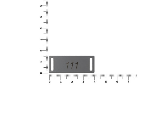 Шильдик металлический Kova, серый