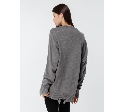 Джемпер оверсайз унисекс Grunge в сумке, серый