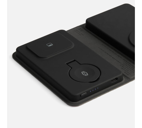 Внешний аккумулятор с беспроводной зарядкой reCover, черный