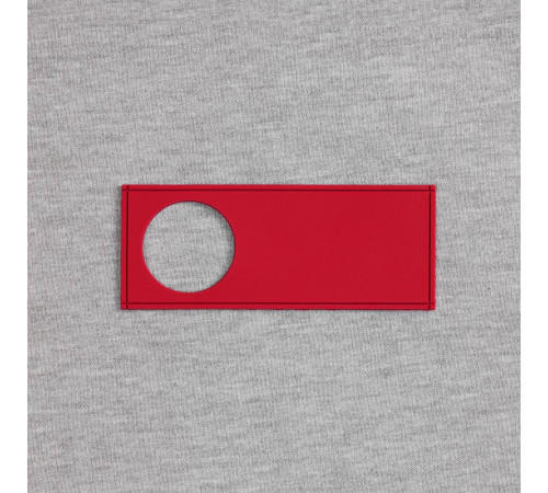 Лейбл из ПВХ с вырубкой «Круг», красный