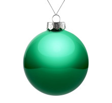Елочный шар Finery Gloss, 10 см, глянцевый зеленый