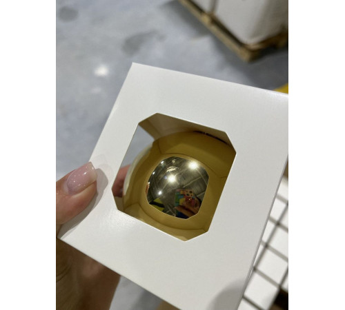 Оформительский шар Finery, 8 см, глянцевый золотистый