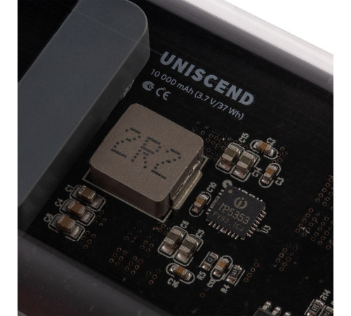 Аккумулятор с быстрой зарядкой Trellis Geek 10000 мАч, темно-серый