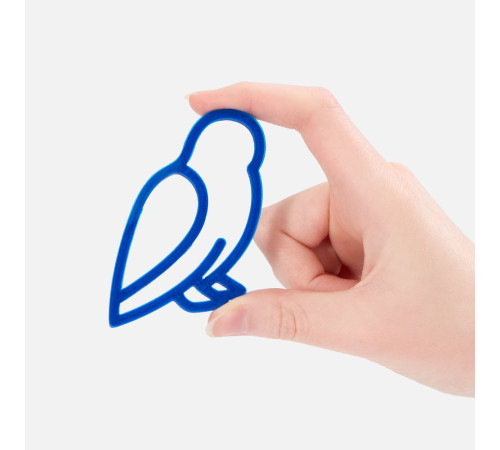 Подвеска «Сова», 3D-печать, синяя