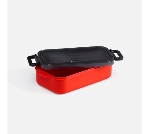 Ланчбокс Pranzo, красный с черным