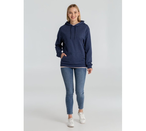 Толстовка с капюшоном унисекс Hoodie, синий меланж