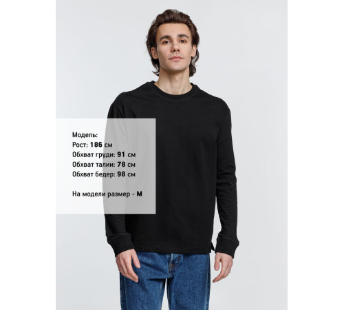 Футболка унисекс с длинным рукавом Pioneer LSL, черная