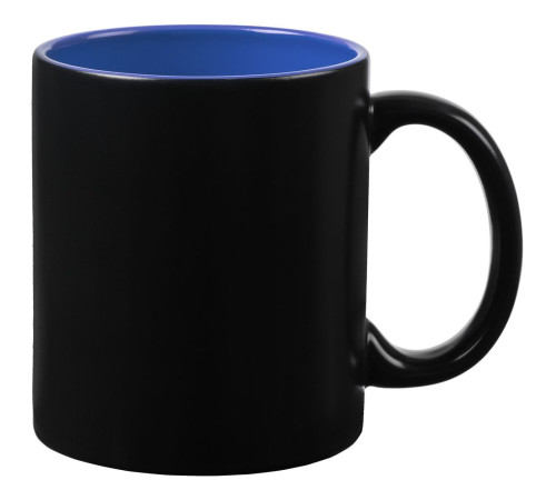 Кружка-хамелеон On Display, матовая, черная со светло-синим